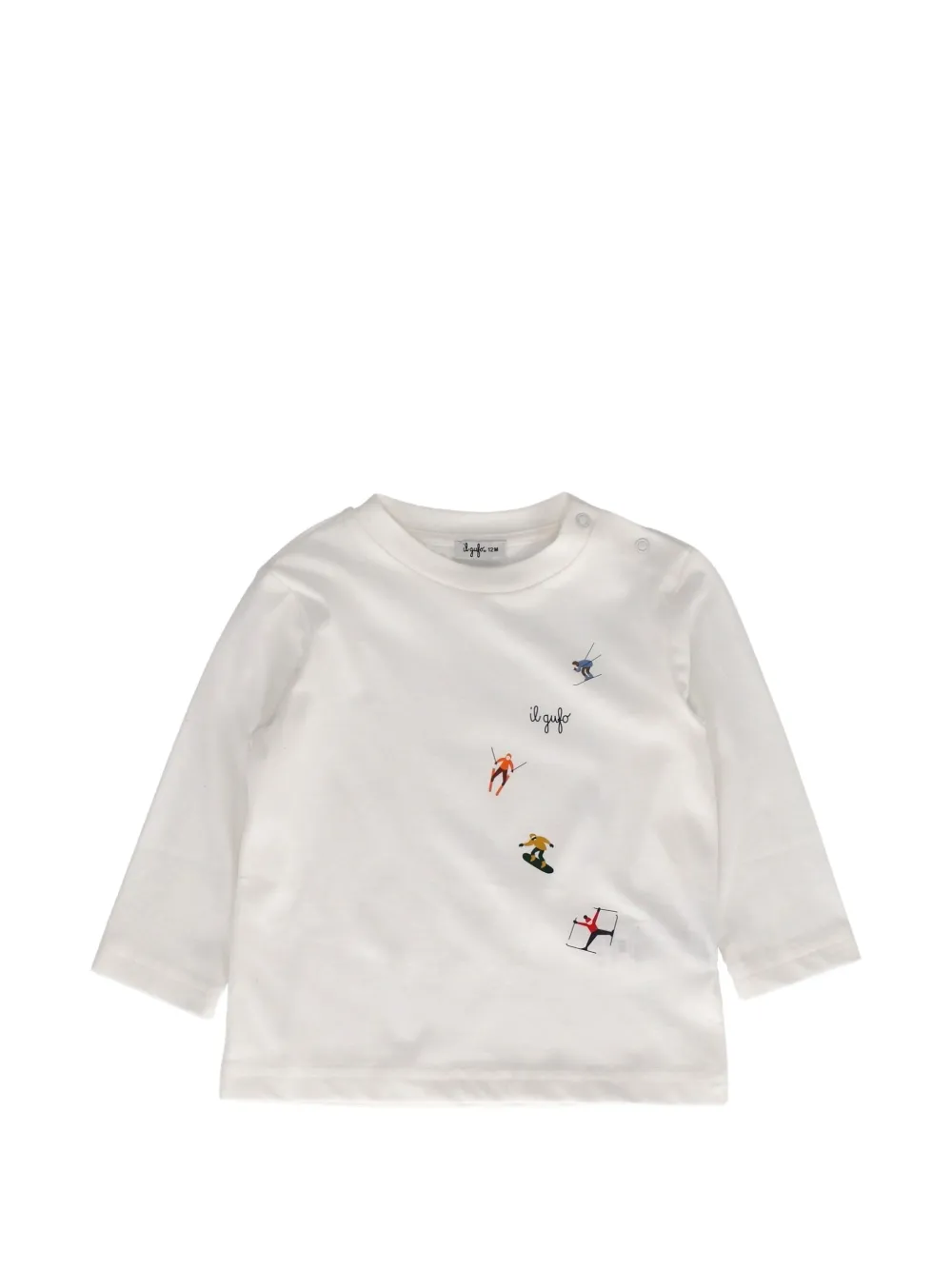 Il Gufo graphic-print long-sleeve T-shirt - Blanc Il Gufo graphic-print long-sleeve T-shirt - Blanc