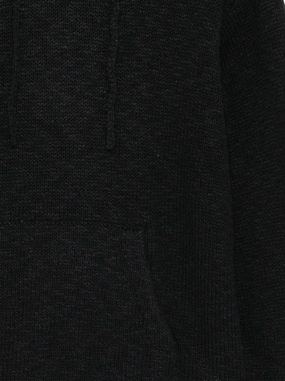James Perse cotton linen hoodie Zwart