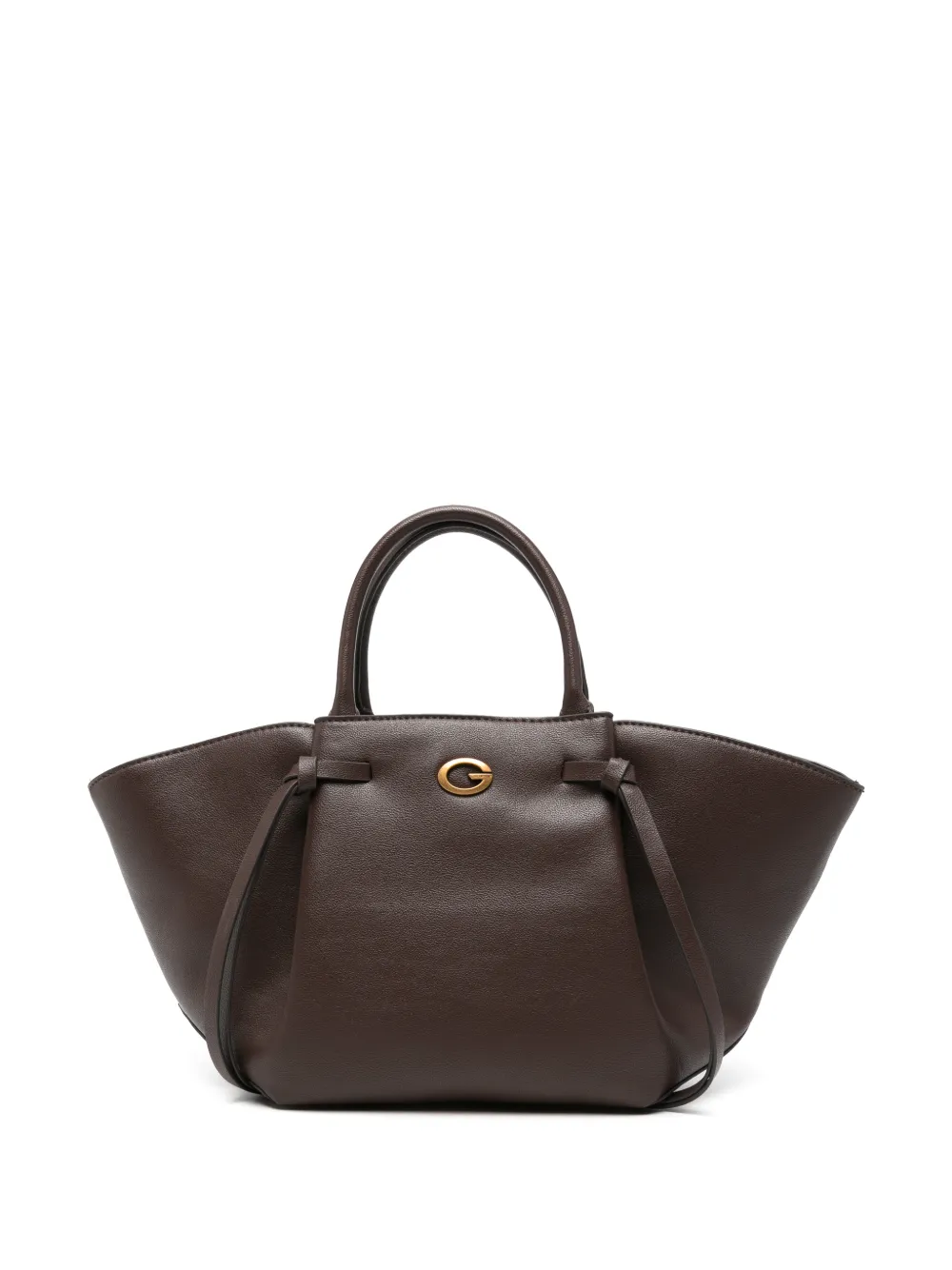 GUESS USA logo-plaque pebbled-effect tote bag - Marrone