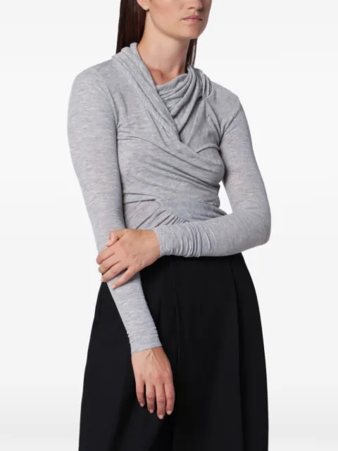 SOURCE UNKNOWN blouse drapée Folgore à design asymétrique