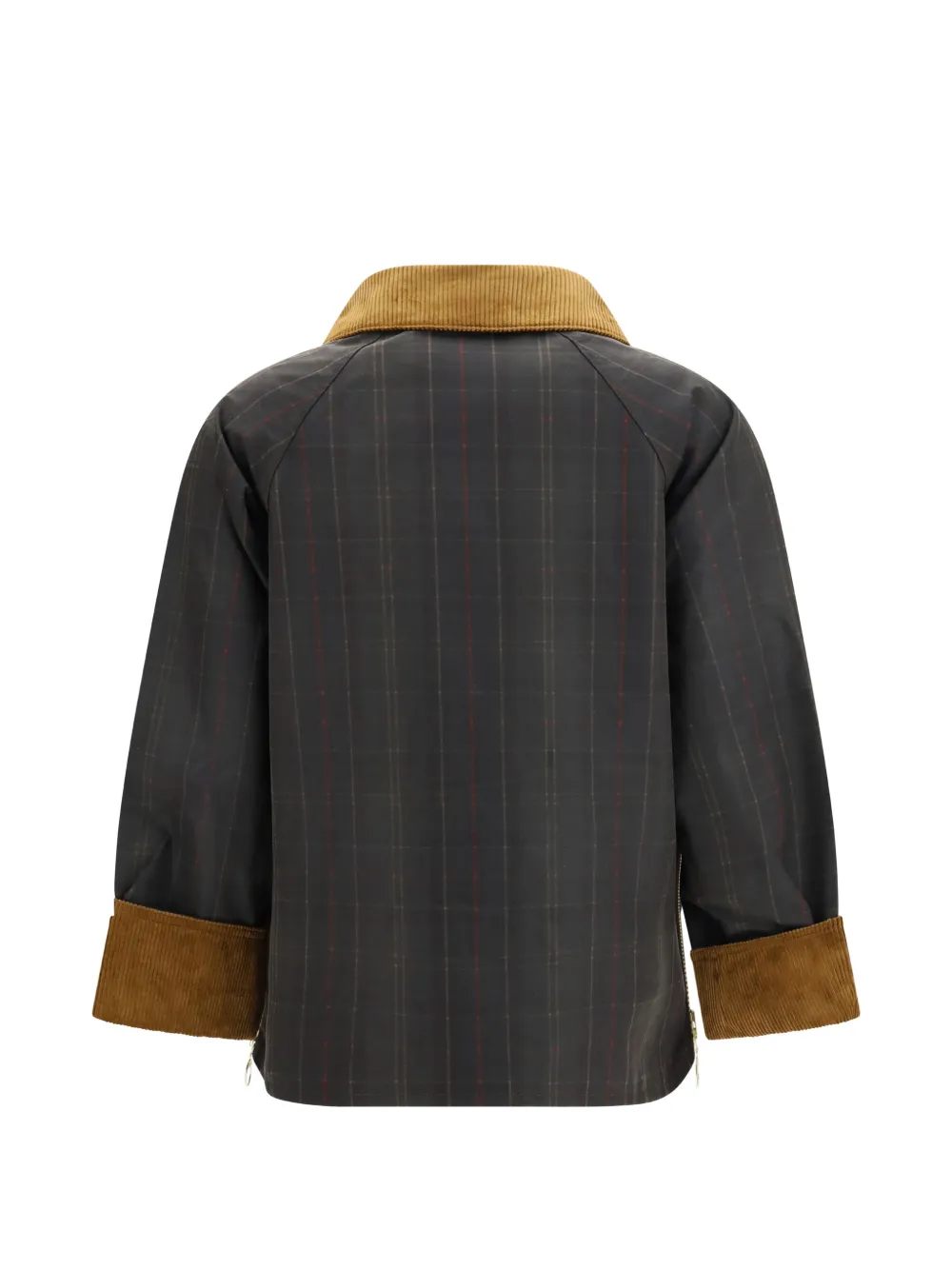 Barbour Marena geruit gewaxt jack Groen