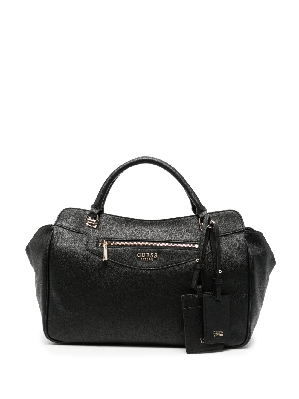 GUESS USA grained leather tote bag - Schwarz