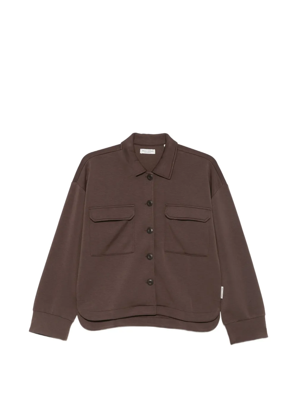 Marc O'Polo button-up chest-pocket shirt - Braun