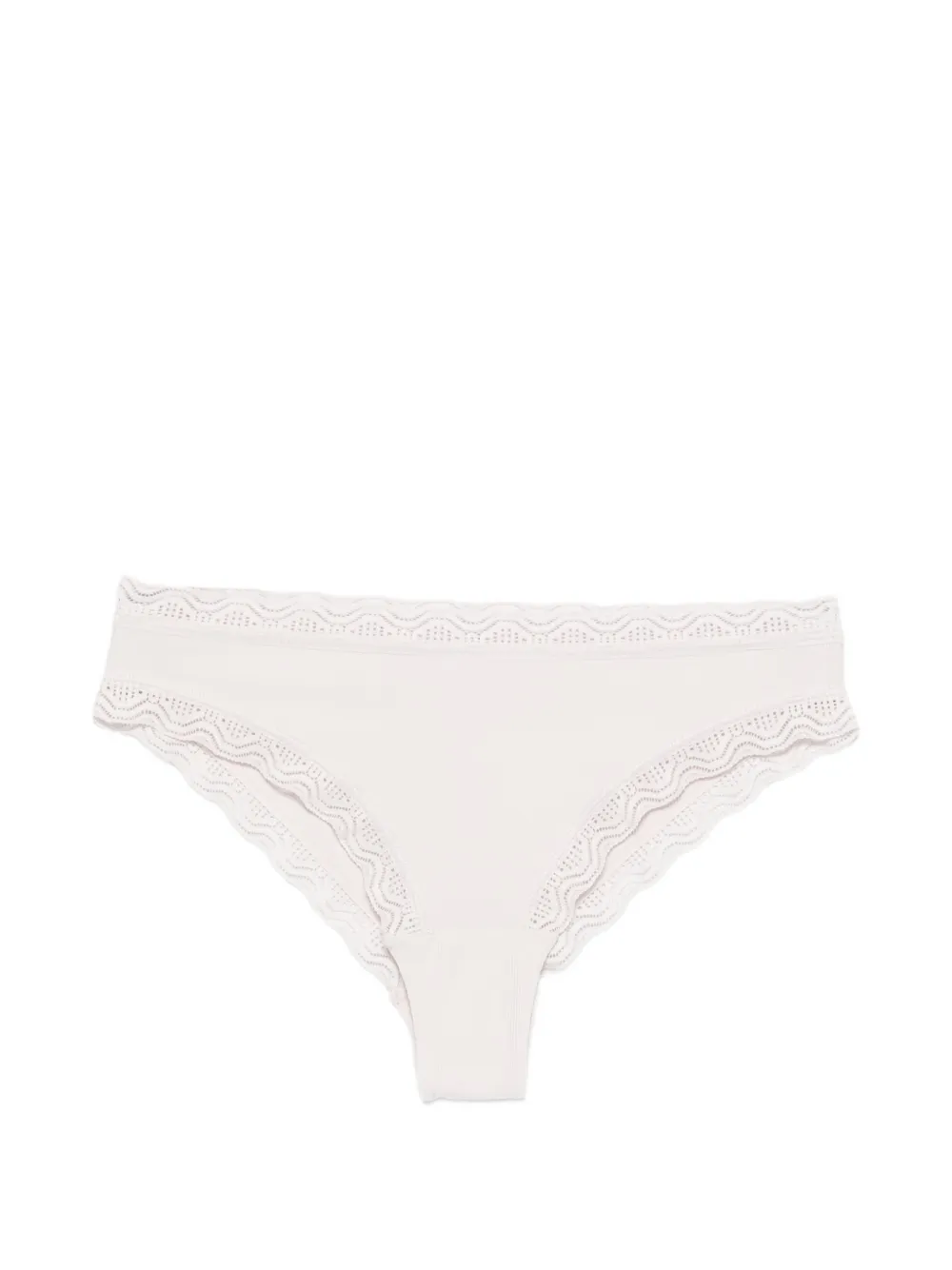 Marc O'Polo Drie geribbelde slips met kanten afwerking Beige