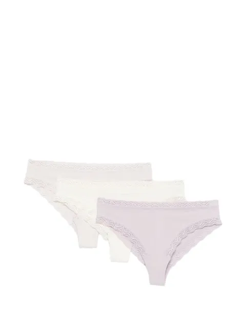 Marc O'Polo lace-trim ribbed briefs (set of three)