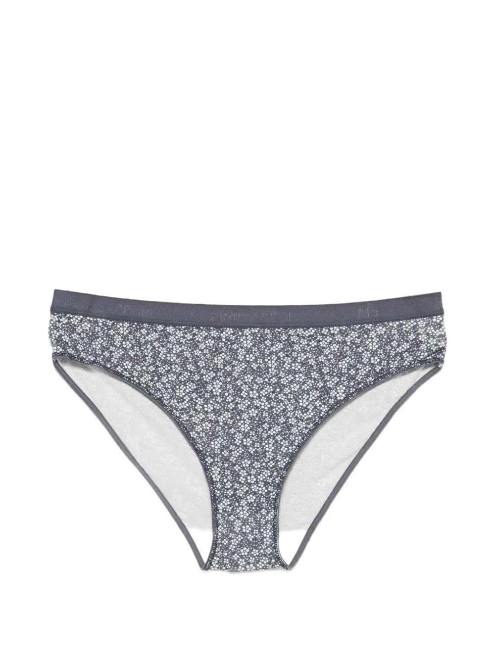 Marc O'Polo Drie slips met logoband en bloemen-print Grijs