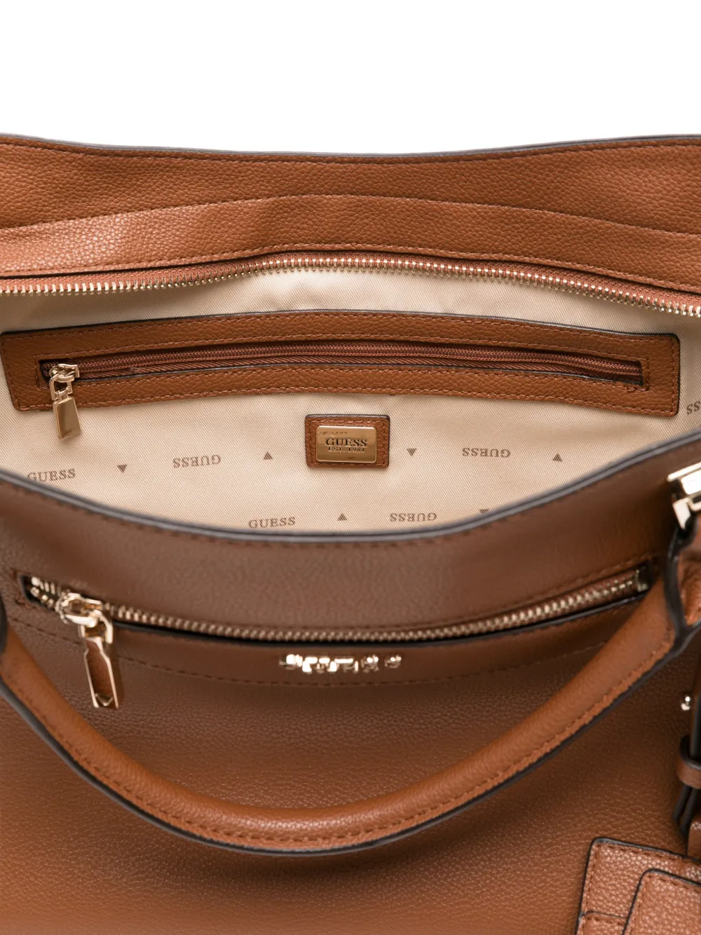 GUESS USA Leren shopper Bruin
