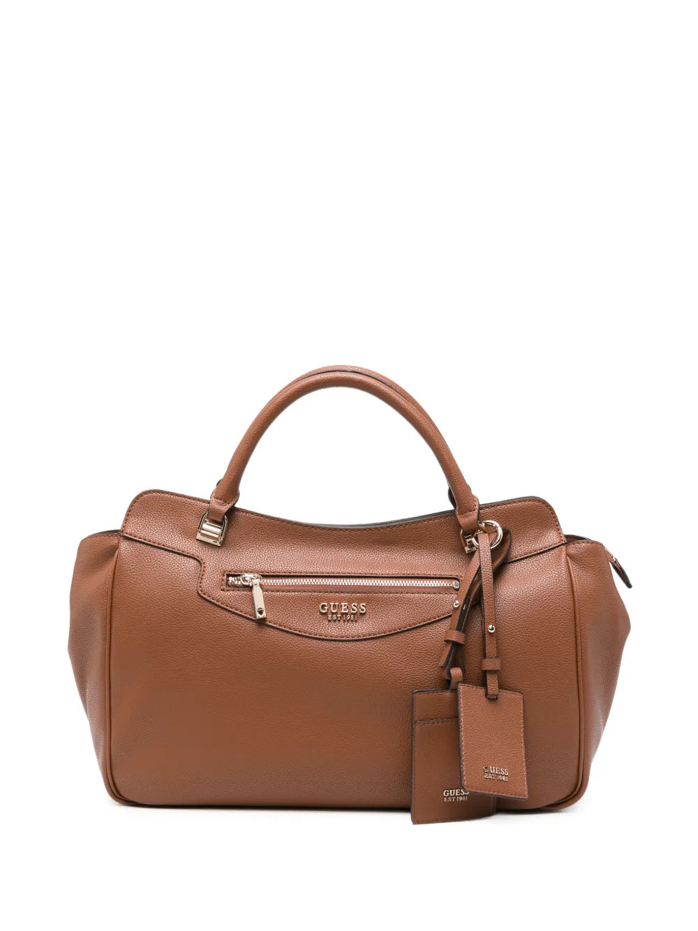 GUESS USA grained leather tote bag - Braun