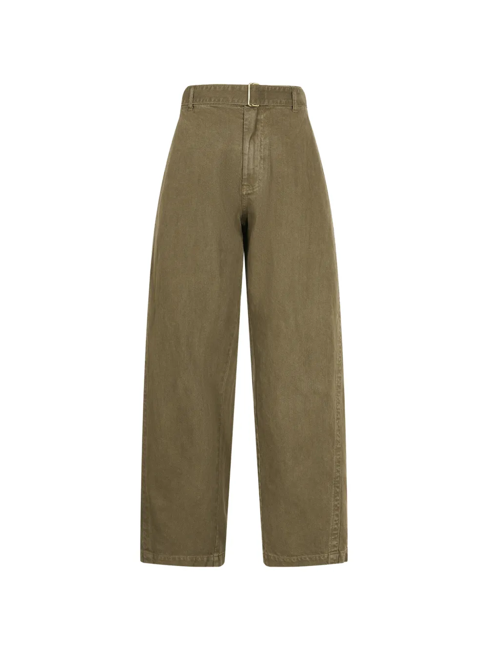 CROQUIS Broek met gebogen wijde pijpen Groen