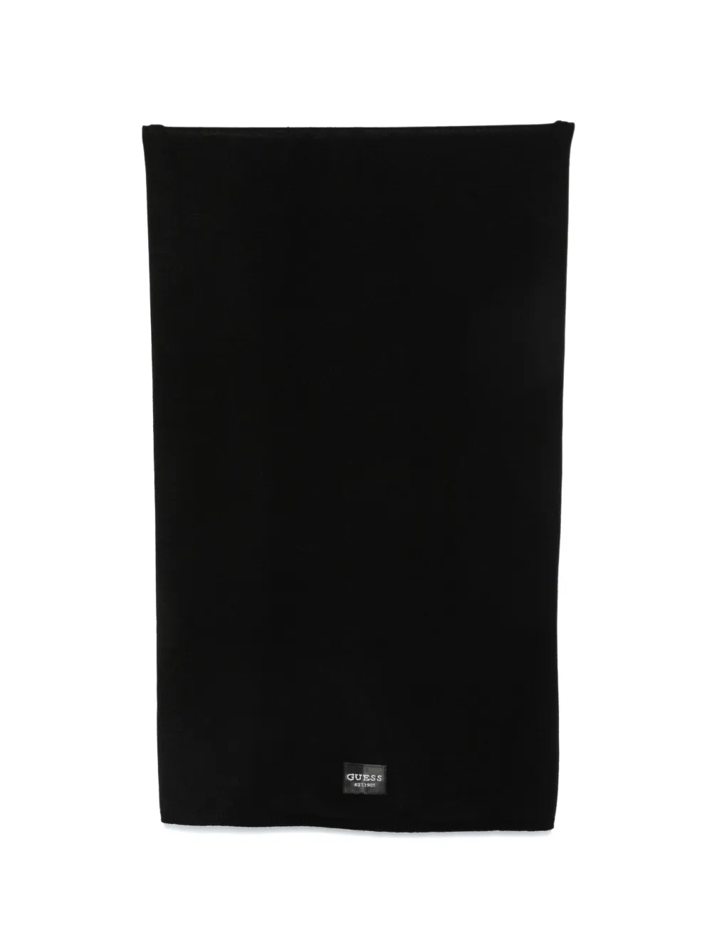 GUESS USA logo-patch knitted scarf - Schwarz
