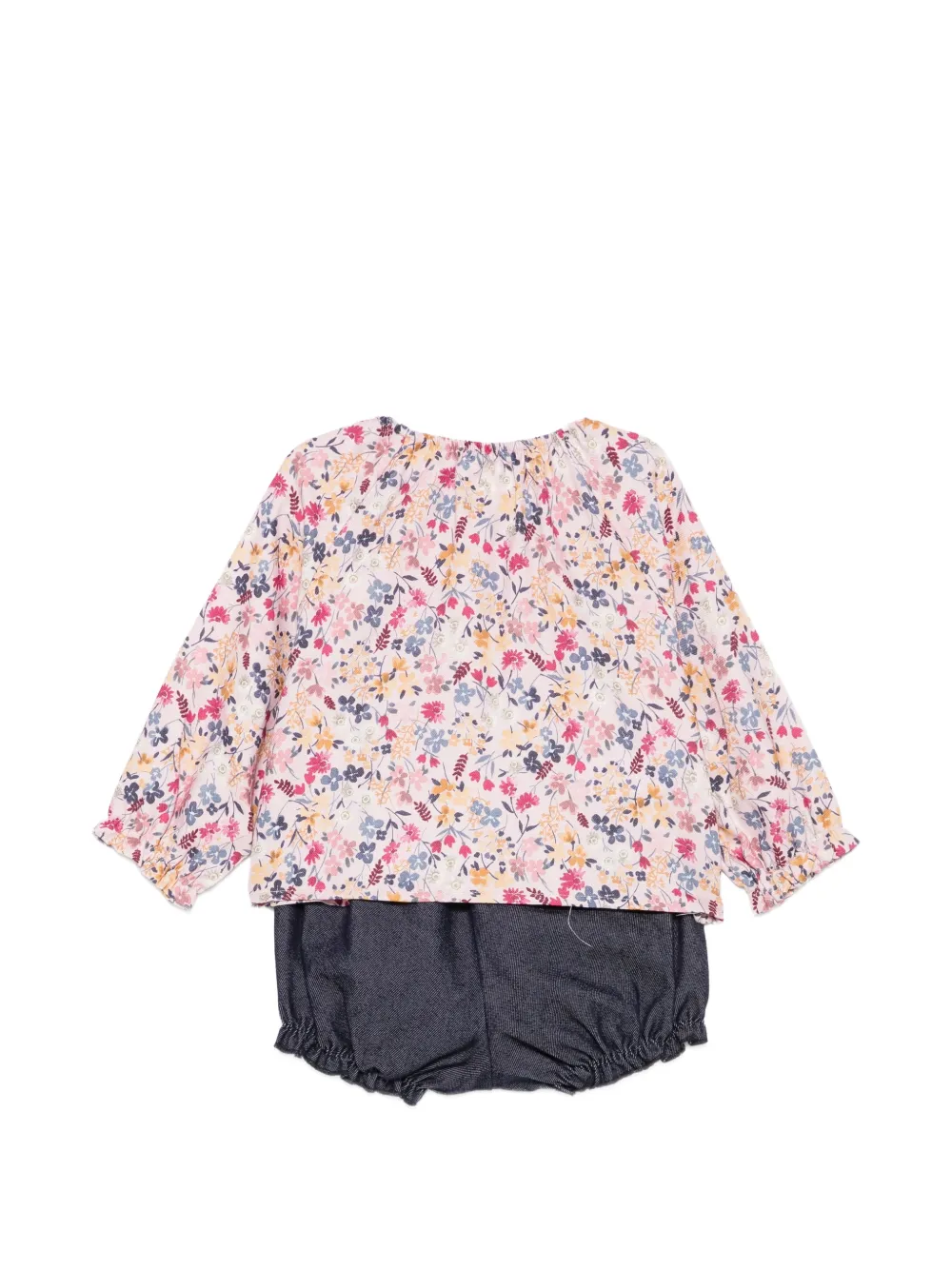 TEDDY & MINOU floral-print bloomer T-shirt and shorts set Roze