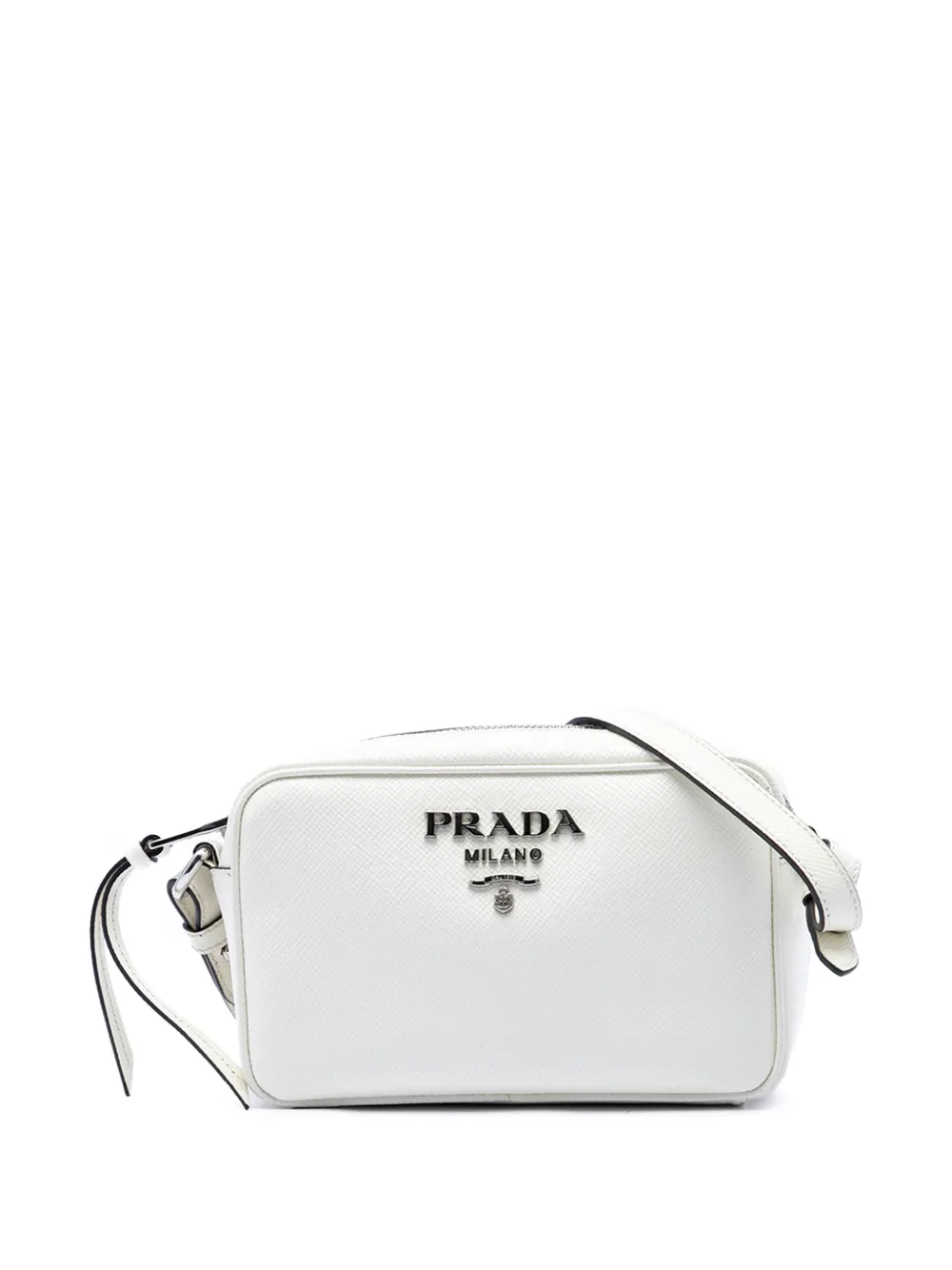 Prada Pre-Owned sacoche à bandoulière Lux en Saffiano (2013-2026) - Blanc