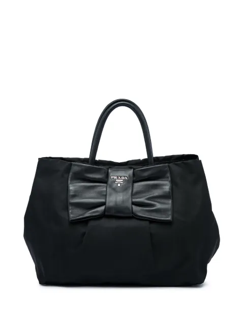 Prada Pre-Owned 2000-2013 Tessuto Fiocco Tote Bag mit Schleife