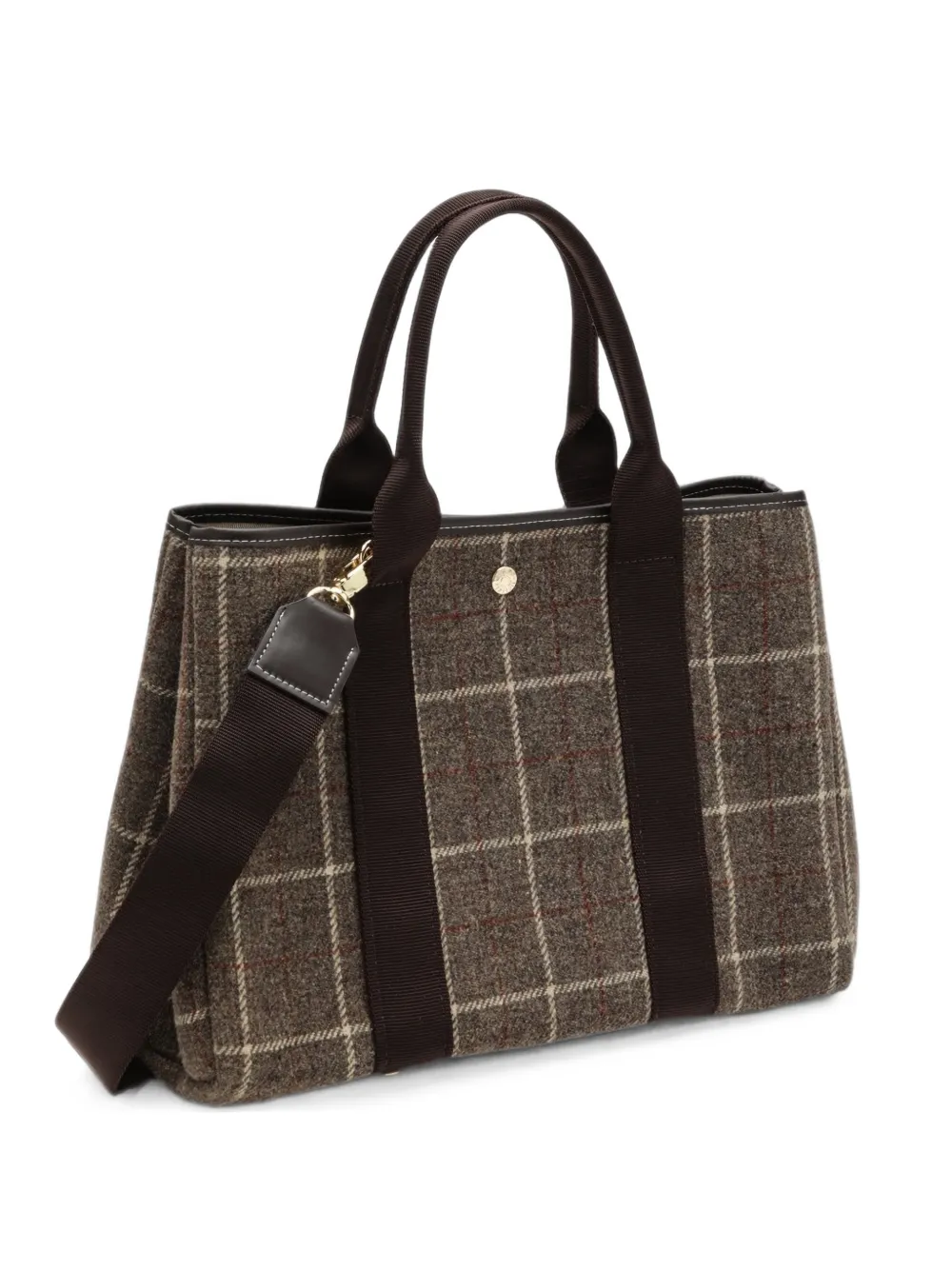 Rue De Verneuil small Traversée check tote bag