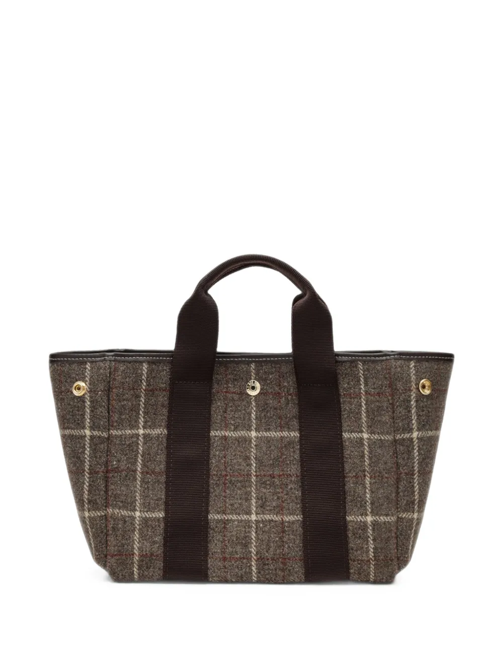 Rue De Verneuil Traversée check wool-blend tote bag