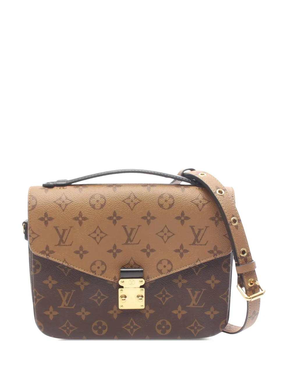 Louis Vuitton Pre-Owned 2021-2026 Monogram Reverse Pochette Metis satchel - Braun