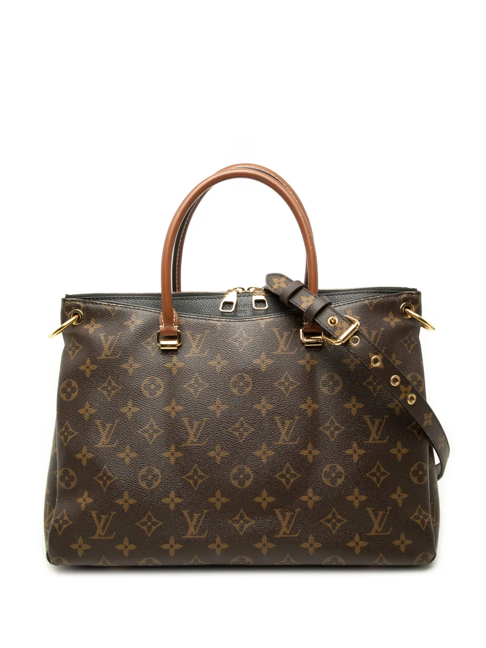 Louis Vuitton Pre-Owned 2014 Monogram Pallas MM satchel - Braun