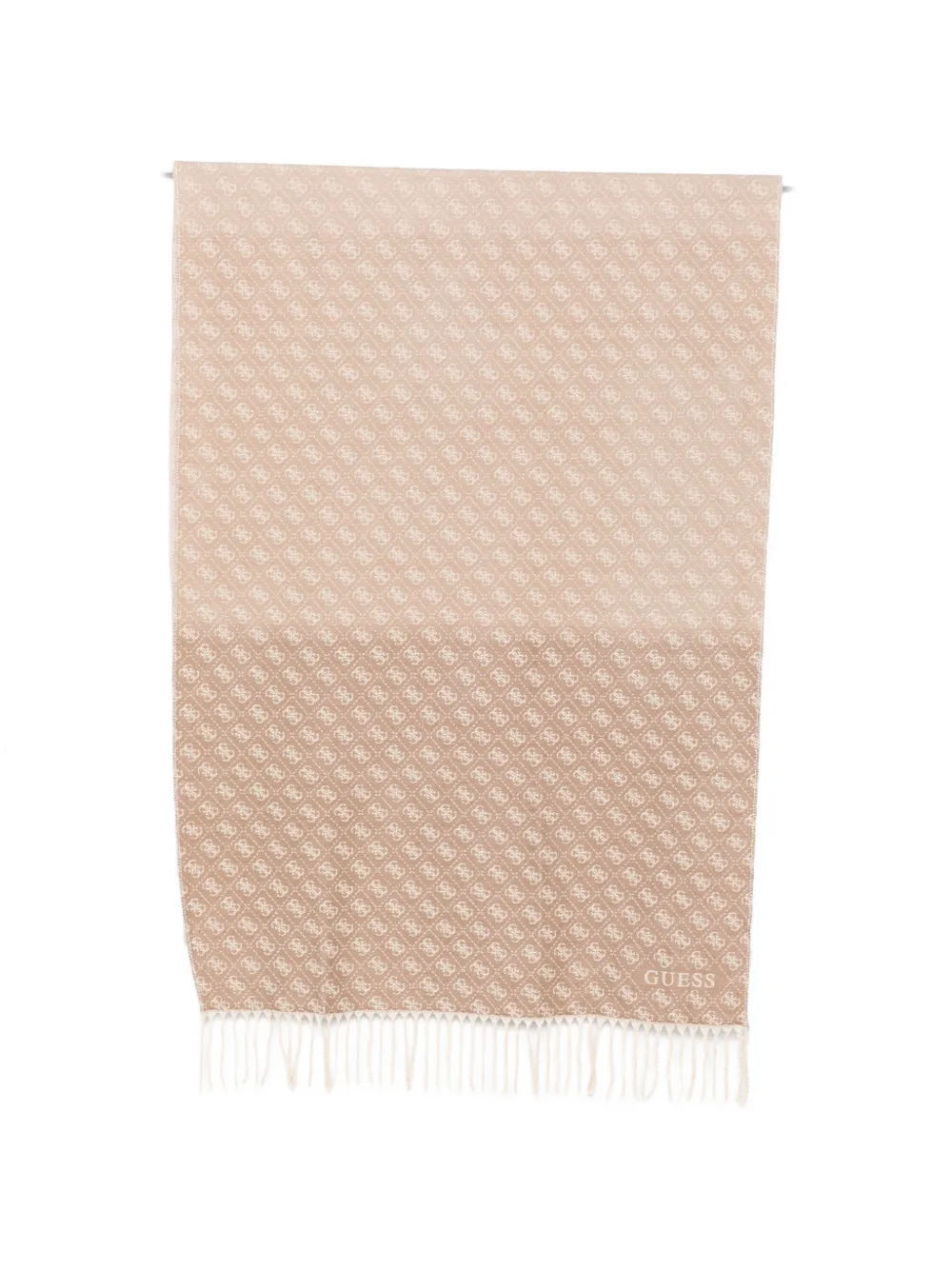 GUESS USA monogram-print fringed scarf - Toni neutri