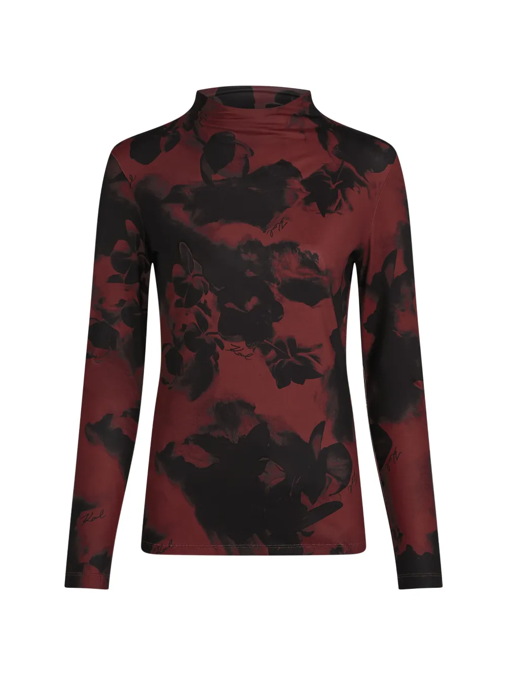 Karl Lagerfeld mock-neck long-sleeve top - Rosso