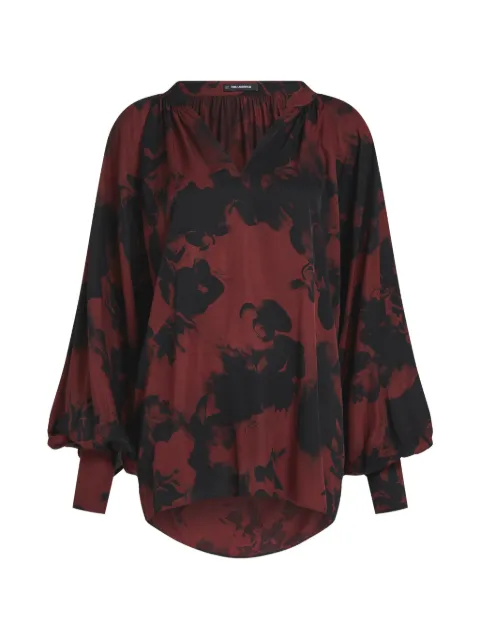 Karl Lagerfeld floral-print voluminous blouse