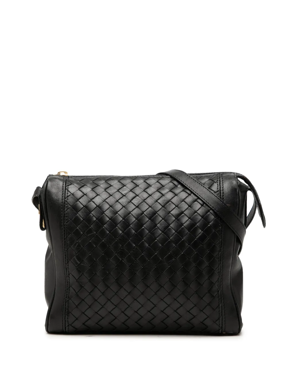 Bottega Veneta Pre-Owned sac à bandoulière en cuir Nappa Intrecciato métallisé 20e siècle - Noir