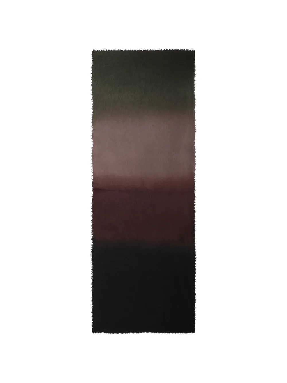 Faliero Sarti Pablys gradient frayed-edge scarf Groen