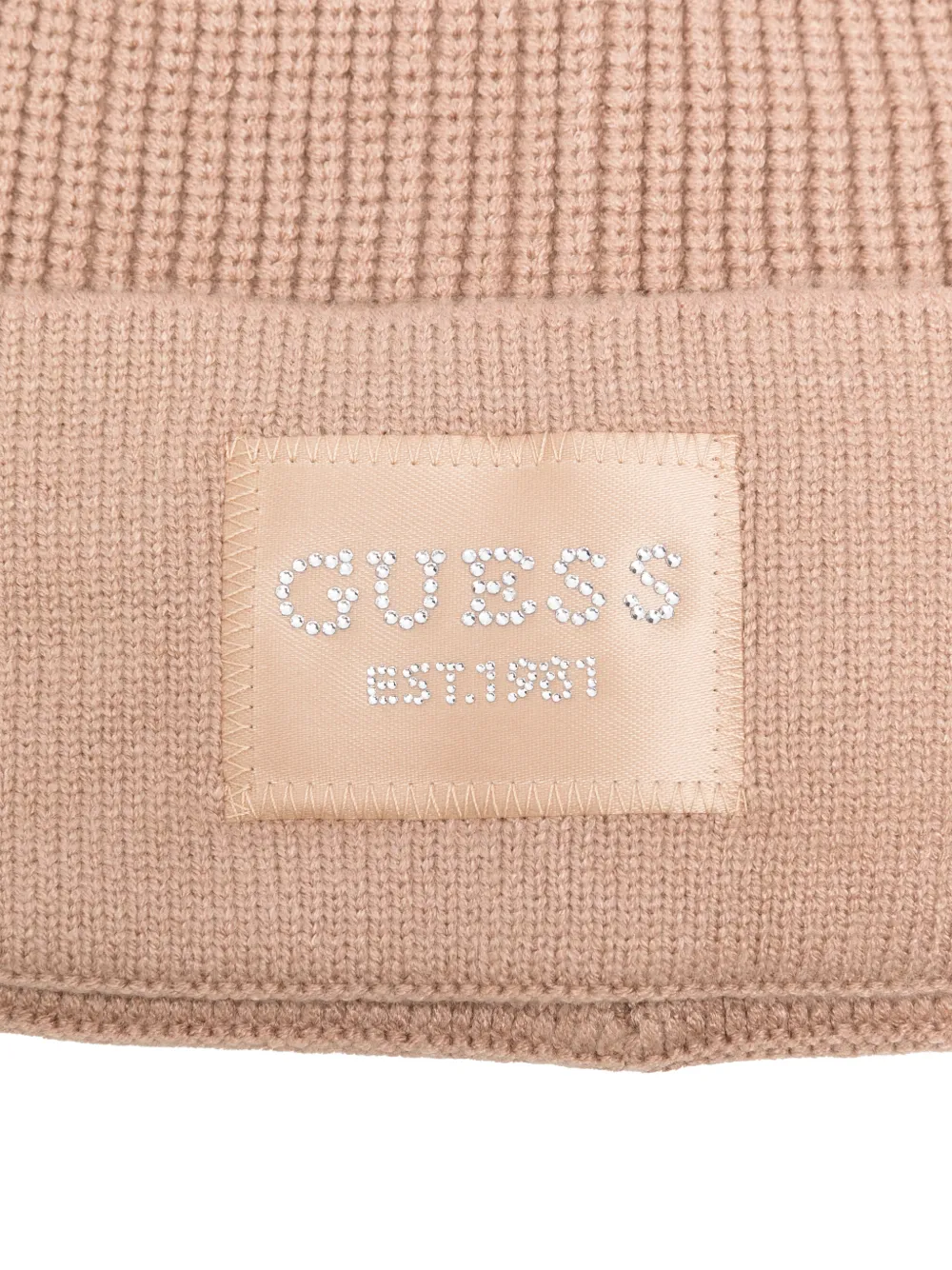 GUESS USA Muts met logopatch Beige