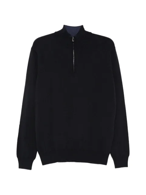 Corneliani quarter-zip knitted sweater