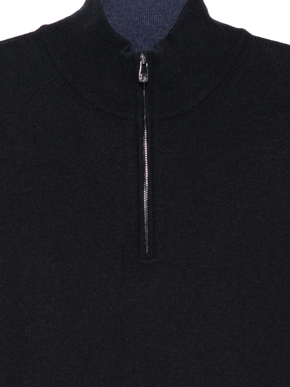 Corneliani Gebreide trui met kwartrits Blauw