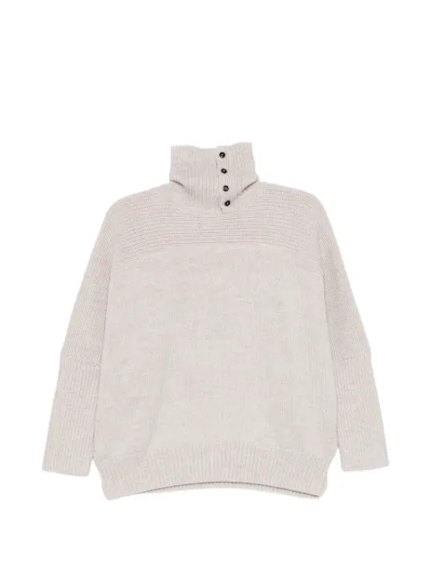 COTEMP button-neck ribbed-knit jumper