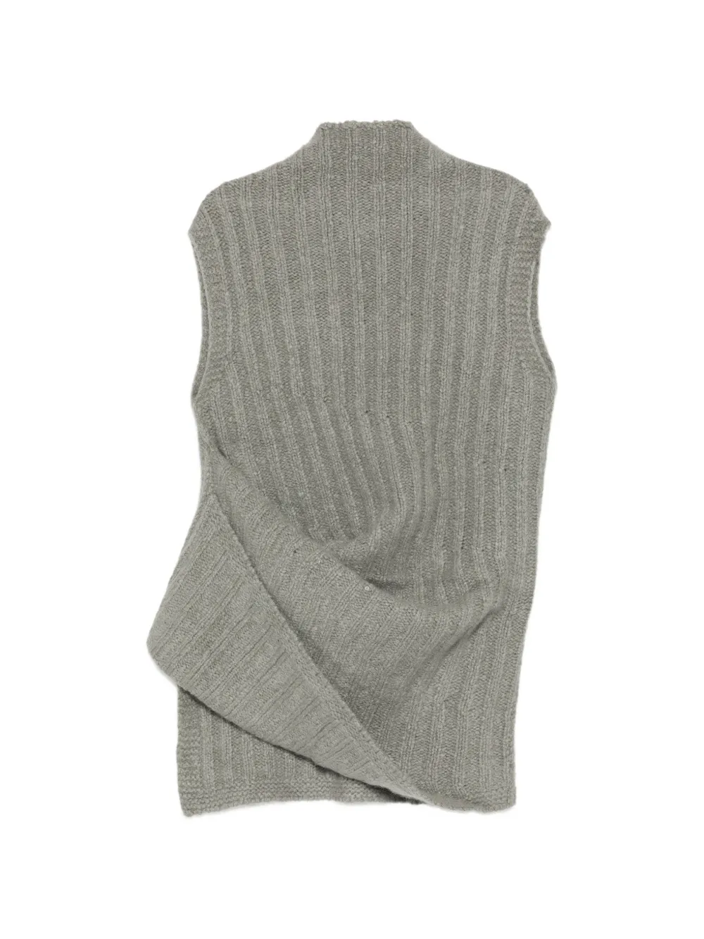 Rick Owens ribbed-knit sleeveless sweater - Grigio