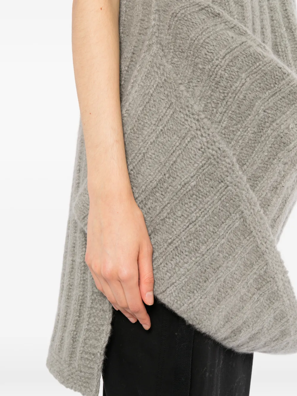 Rick Owens ribbed-knit sleeveless sweater Grijs