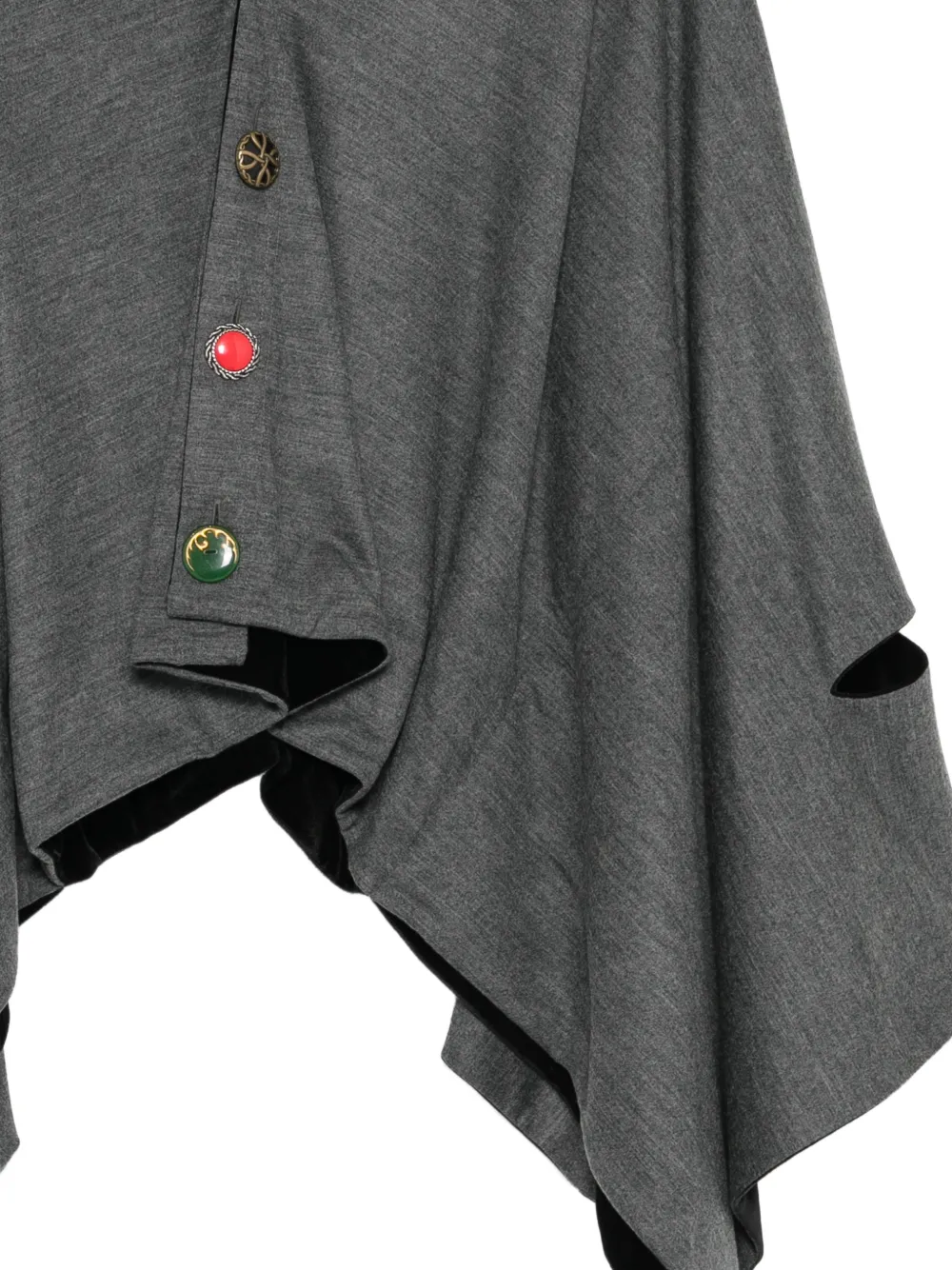 Junya Watanabe wool-milled cape Grijs