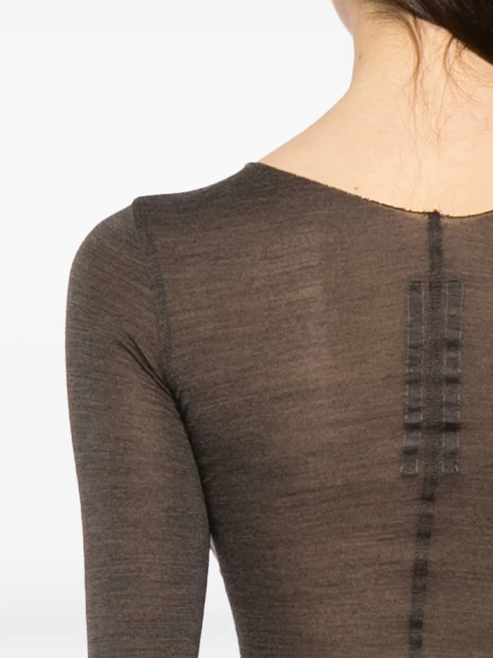 Rick Owens sheer panelled top Bruin