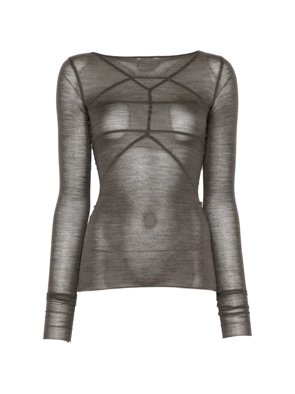 Rick Owens sheer panelled top Bruin