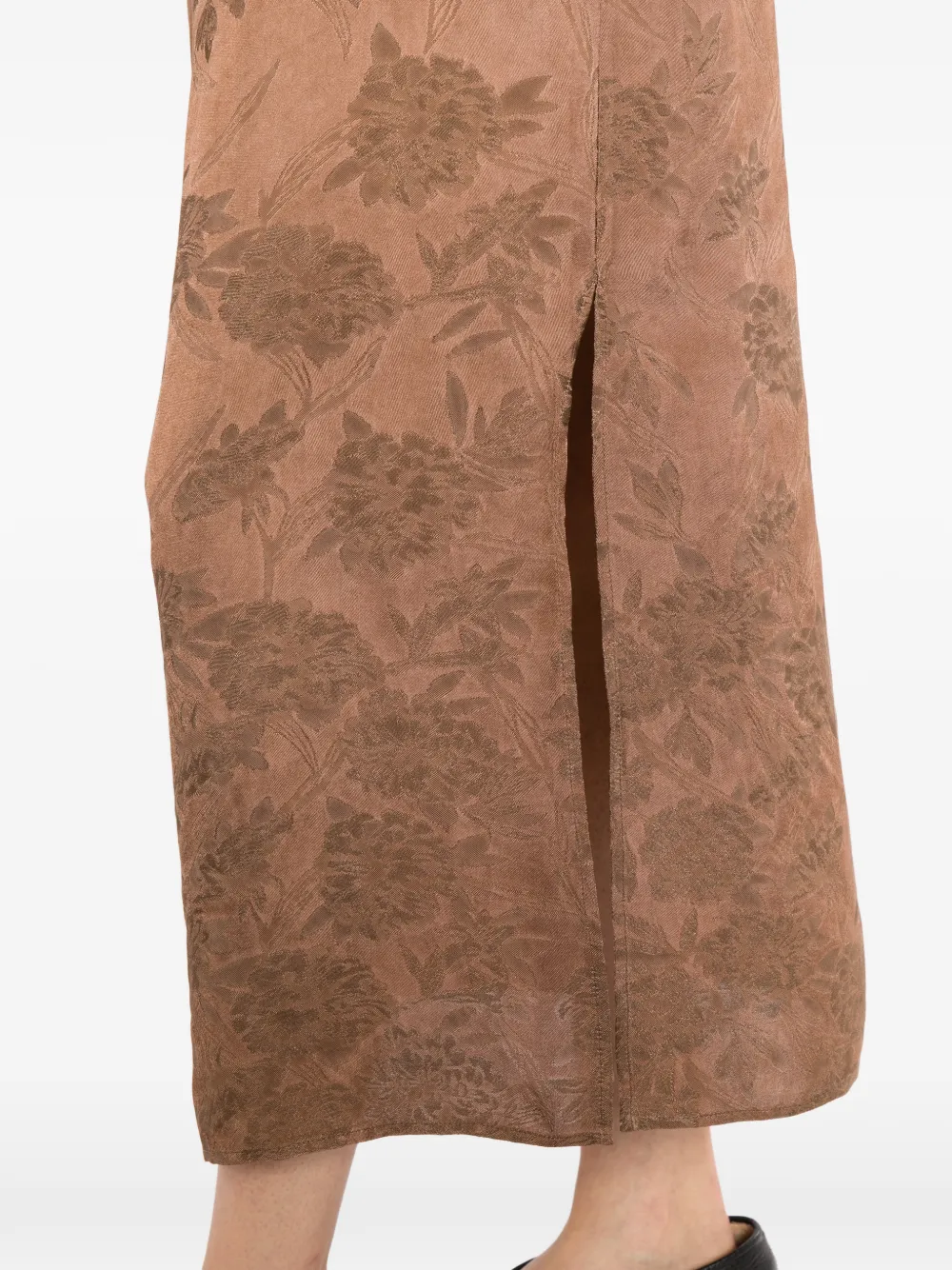 Uma Wang floral-print spaghetti-strap dress Bruin