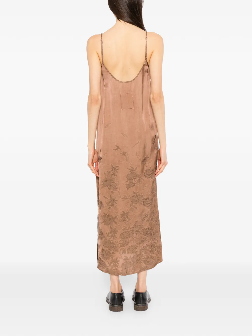 Uma Wang floral-print spaghetti-strap dress Bruin