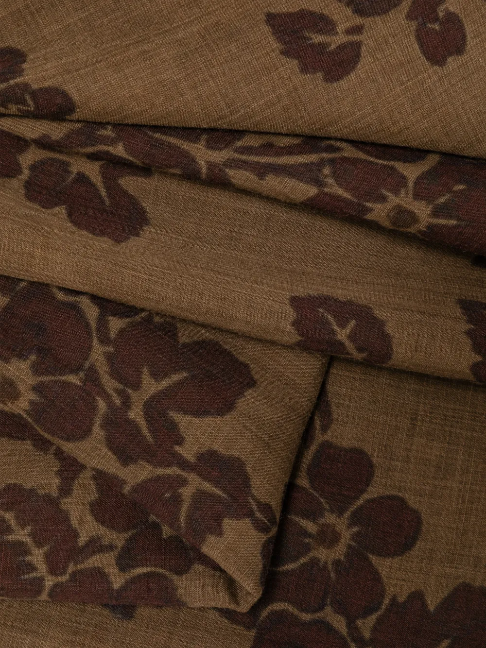 Uma Wang floral-print fringed scarf Geel
