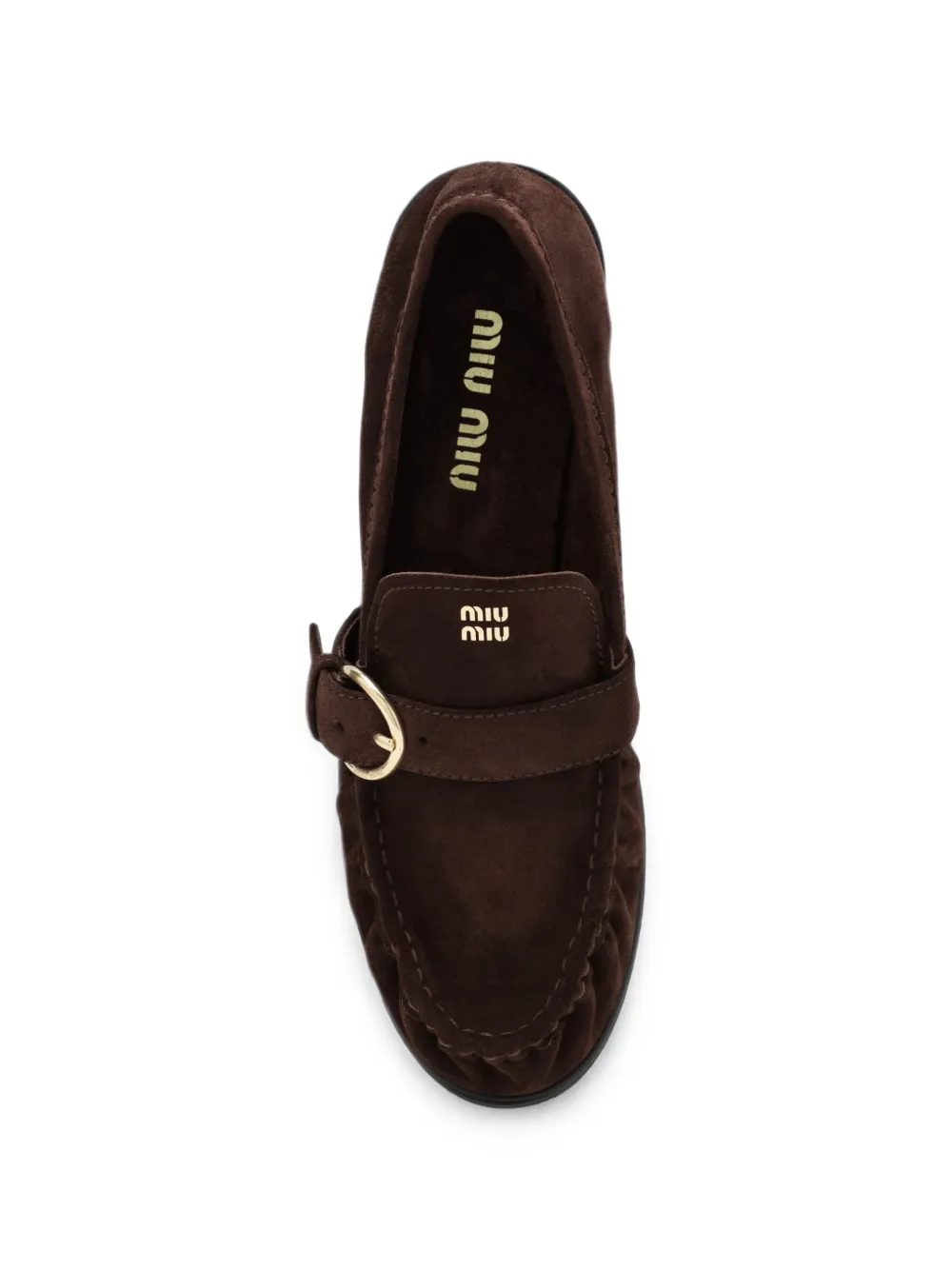 Miu suede loafers with buckle Bruin