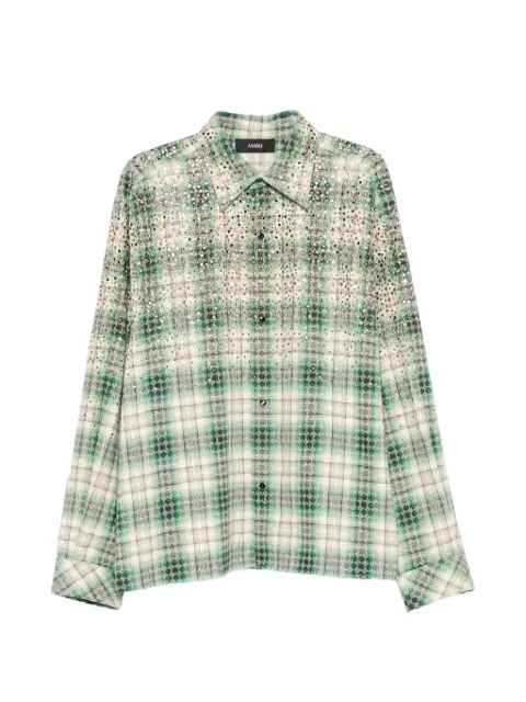 AMIRI crystal oversized Western flannel