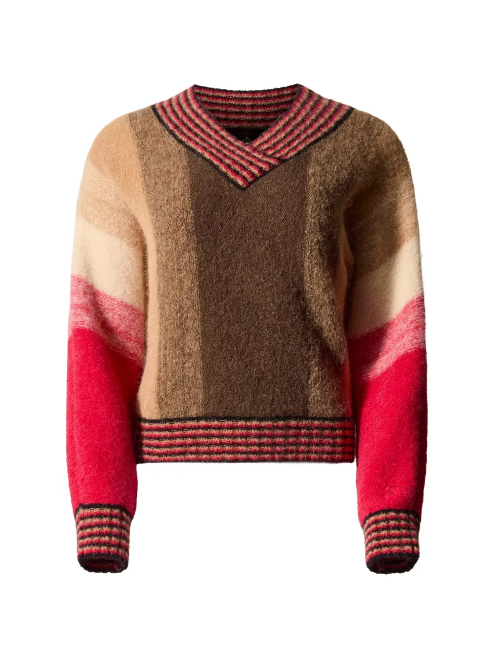 Perfect Moment alpaca-and-wool V-neck sweater - Marrone