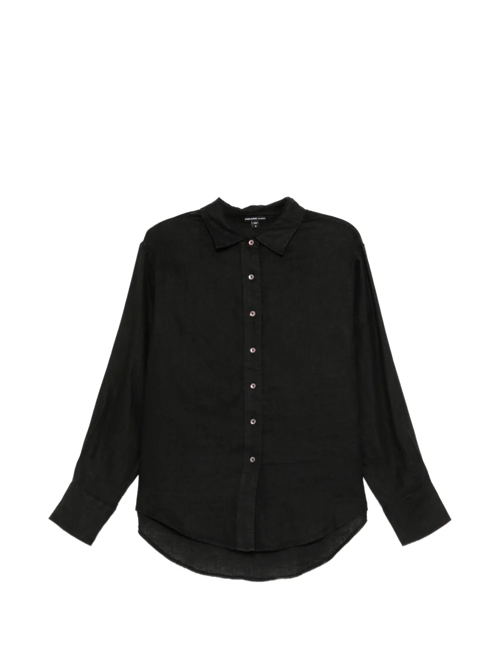 James Perse button-up linen shirt - Schwarz