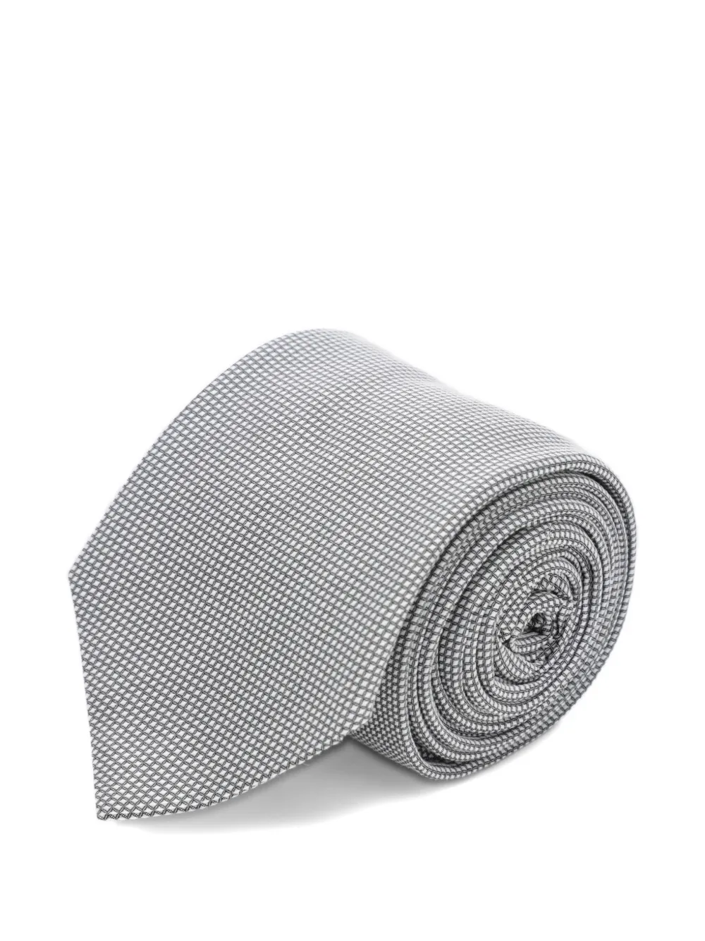 Ferragamo cotton and silk piquet tie
