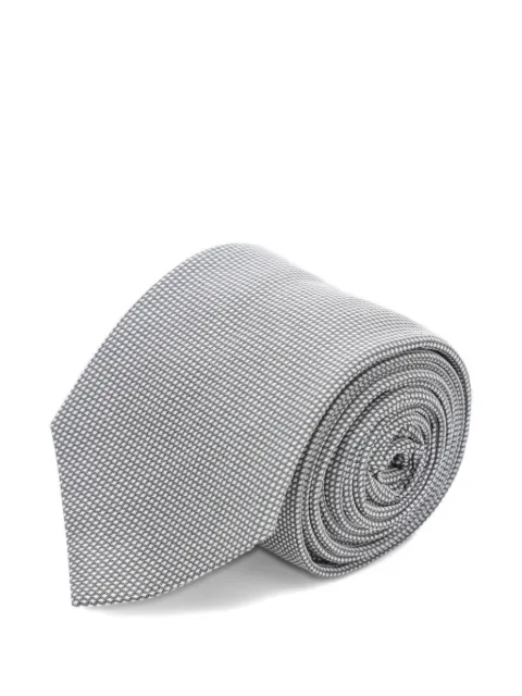Ferragamo cotton and silk piquet tie
