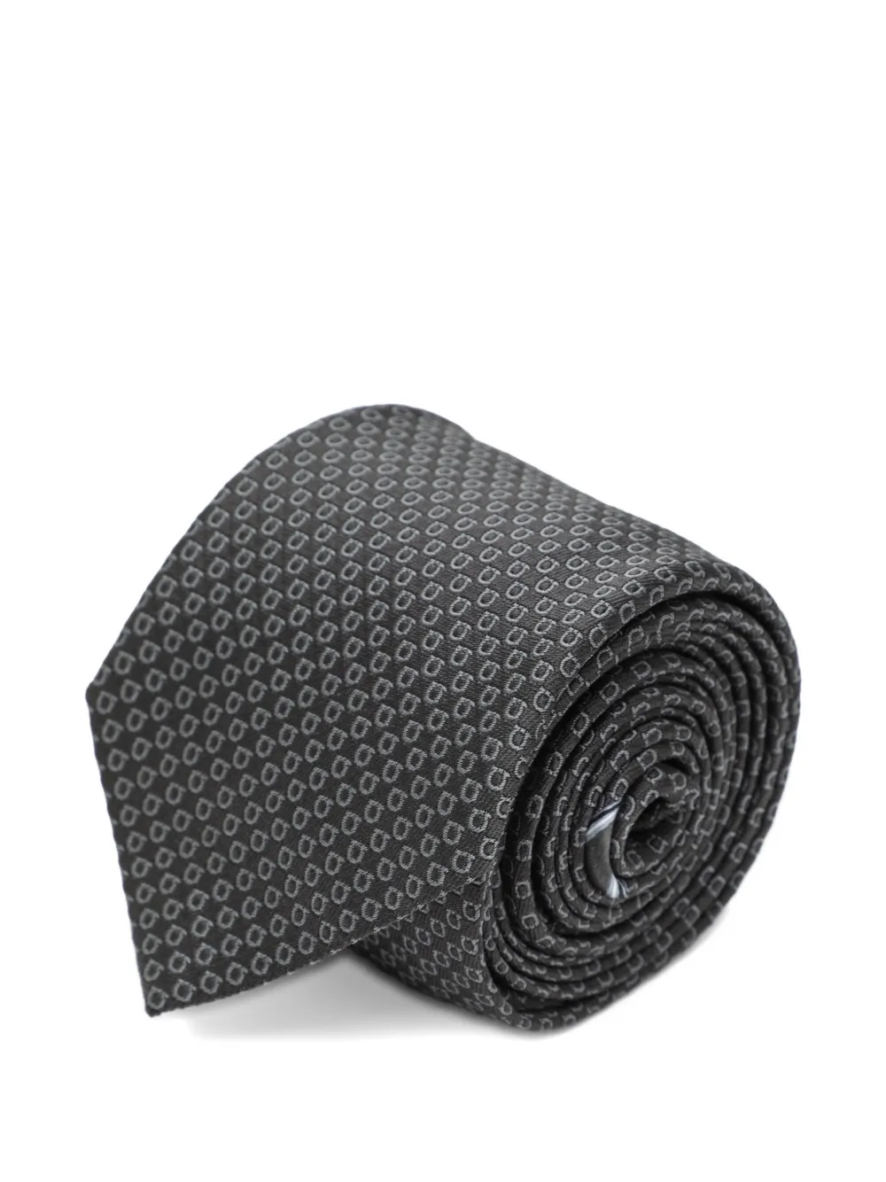 Ferragamo Gancini-print jacquard tie