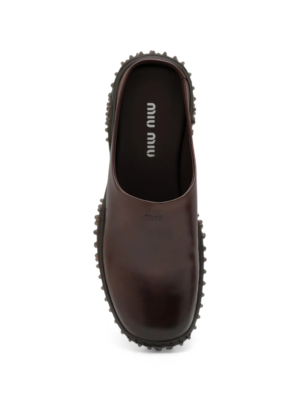 Miu leather mules Bruin