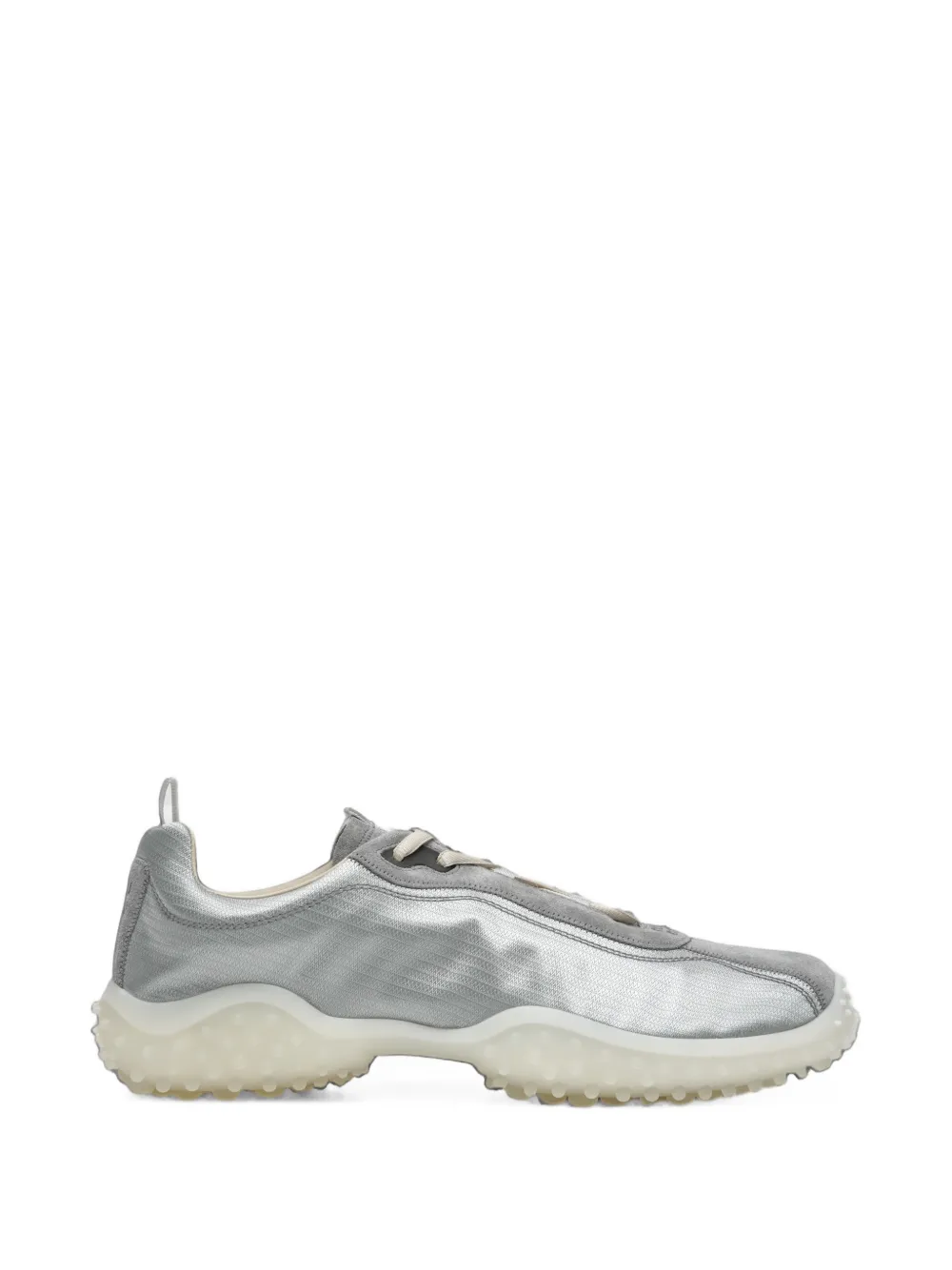 Miu Miu Bubble technical-fabric and suede sneakers - Argent Miu Miu Bubble technical-fabric and suede sneakers - Argent