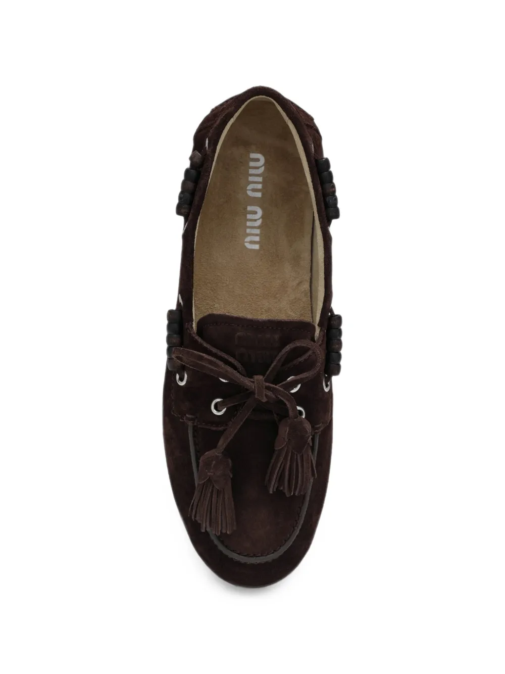 Miu suede boat shoes Bruin