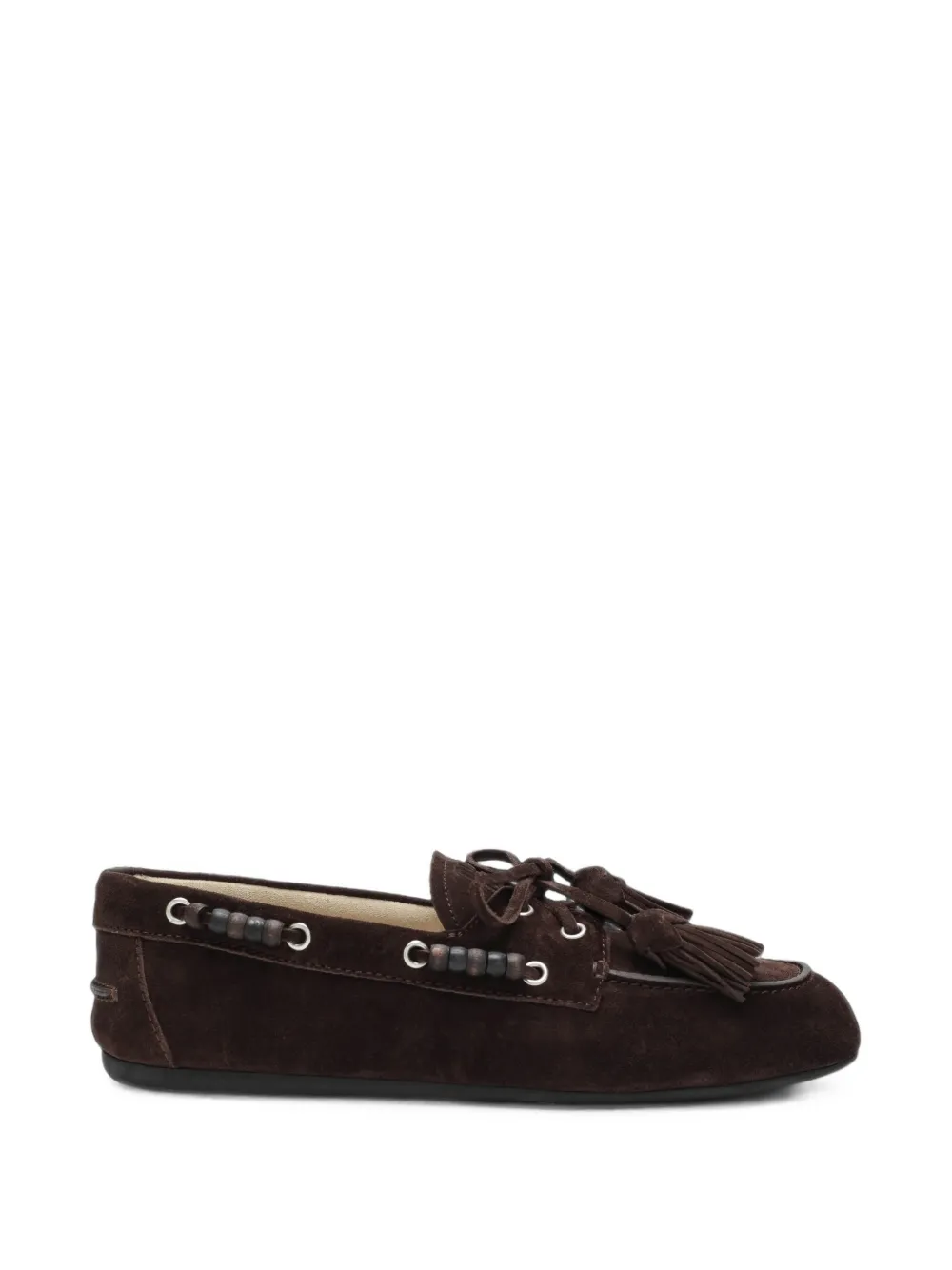Miu Miu suede boat shoes - Marrone