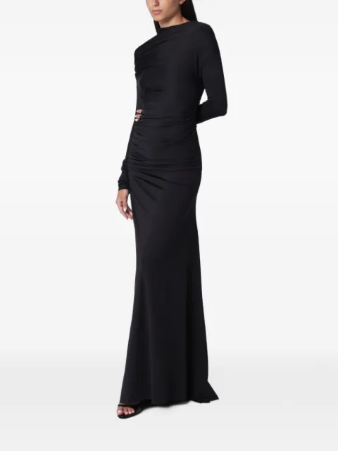 Victoria Beckham draped long-sleeve maxi dress